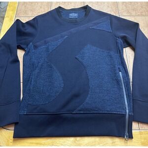 Craft Atlantic Men's Sweater Sz Medium Blue Wool Blend Italy Made‎ Pockets